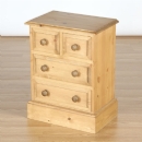 Cotswold Pine 2 over 2 mini chest of drawers