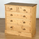 Cotswold Pine 2 over 3 chest of drawers