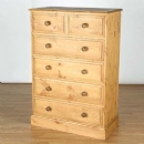 Cotswold Pine 2 over 5 chest of drawers
