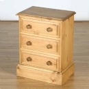 Cotswold Pine 3 drawer mini chest of drawers