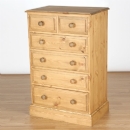 Cotswold Pine Deep 2 over 4 chest of drawers