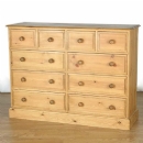 FurnitureToday Cotswold Pine Deep 4 over 6 chest of drawers