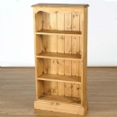 FurnitureToday Cotswold Pine fixed 4 shelf medium Bookcase