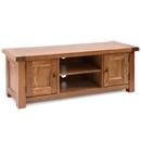 FurnitureToday Cotswold Rustic Oak Wide TV Cabinet