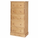 County Durham pine 5 drawer Wellington chest