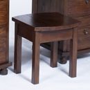 Cube mahogany stool 