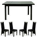 FurnitureToday Deco Extending Dining Set with Pad Back Chairs