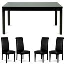 Deco Fixed Top Table with Roll Back Chairs