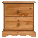 Devon Pine 2 drawer bedside