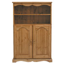 FurnitureToday Devon Pine 4ft bookcase with cupboard