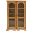 Devon Pine 4ft glazed bookcase