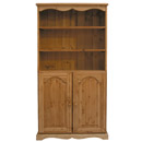 Devon Pine 5ft bookcase with cupboard