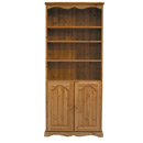FurnitureToday Devon Pine 6ft bookcase with cupboard