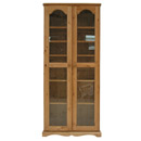 Devon Pine 6ft glazed bookcase