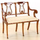 Double Lyre Two Seat Bench