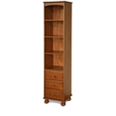 FurnitureToday Dovedale Pine 3 Drawer Narrow Bookcase