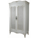 French painted double wardrobe