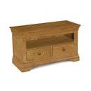 FurnitureToday French Style Oak 2 Drawer TV Cabinet