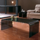 FurnitureToday Giavelli Large Smoked Curved Coffee Table
