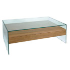 FurnitureToday Glass and wood coffee table iley
