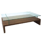 FurnitureToday Glass and wood coffee table Wylou