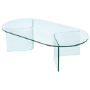Glass angle coffee table
