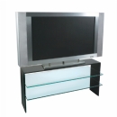 FurnitureToday Glass Black Plasma Stand TV Stand 59225ZW