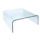 FurnitureToday Glass easy coffee table square 08550
