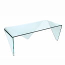 Glass Origami Curved Coffee Table