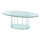 FurnitureToday Glass oval coffee table 59920