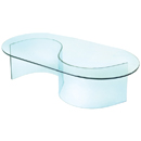 FurnitureToday Glass wave coffee table