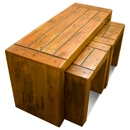 FurnitureToday Granary Acacia Large Nest of Tables