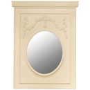 Gustavian cream painted mirror