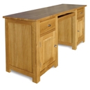 Hampton Oak Double Pedestal Desk