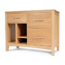 FurnitureToday Hereford Oak 2 Drawer PC Tower Cabinet