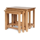 FurnitureToday Hereford Oak Nest Of Tables