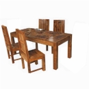 Indian cube 4 Chair dining set