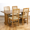 FurnitureToday Indy Provence Refectory 4 Rush Seat Chair Dining