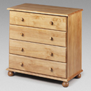 FurnitureToday Julian Bowen Pickwick Pine 4 drawer chest