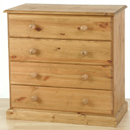 FurnitureToday Kent solid pine 4 drawer chest of drawers