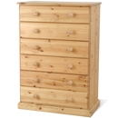 Kent solid pine 6 drawer chest of drawers