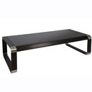 Lychee Black and Chrome rectangluar Coffee Table 