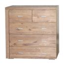 FurnitureToday Lyon White Oak 2 over 3 Drawer chest