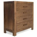 FurnitureToday Madison Square walnut wood 4 drawer chest