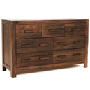Madison Square walnut wood 7 drawer chest