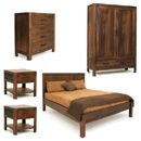 Madison Square walnut wood Bedroom Set