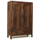Madison Square walnut wood wardrobe with drawers 