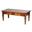 FurnitureToday Mango wood Batavia 2 drawer coffee table