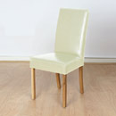 Marianna Cream Leather Dining chair 