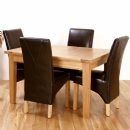 Metro Living Solid Oak 4 Dining chair 4ft4